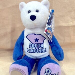 Collectible South Carolina Stuffed Bear with QUARTER.